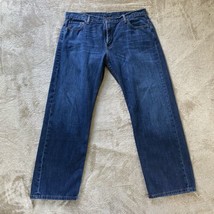 Levi’s 569 Men&#39;s Jeans 38X33 (tag36x34) Loose Straight Medium Wash Blank... - £13.83 GBP