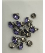 7mm Light Purple Pack Of 10 Crystal Rivets - £2.94 GBP