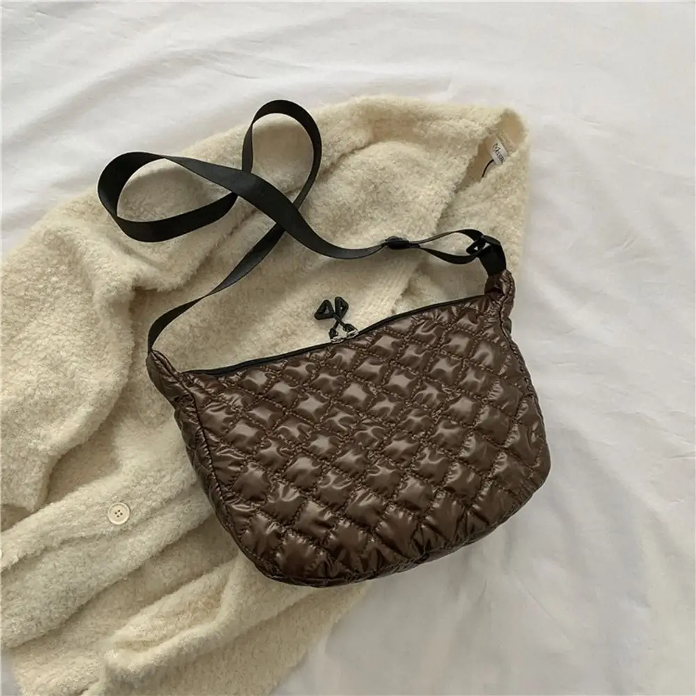 Space Cotton Shoulder Bag Casual Lattice Pattern Cloth Crossbody Bags Al... - $17.21