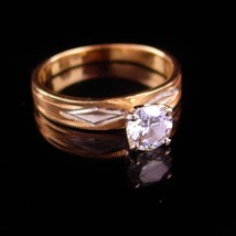 Vintage Solitaire Engagement Ring - 1/2ct Genuine Diamond - 14kt gold - size 5 - - £630.01 GBP