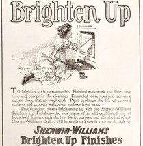 Sherwin Williams Paint Brighten Finishes 1908 Advertisement Painting DWNN25 - $29.99