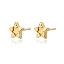 Tiny Five Point Stars Stud Earrings For Women Girls Gold Silver Color Ea... - £19.92 GBP
