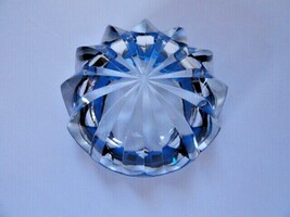 Saint-Louis Crystal Ashtray Sapphire Blue 6" diameter image 7