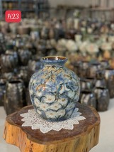 Vintage pottery flower vase Handmade Ceramic Vase for Flower H23cms - £77.08 GBP
