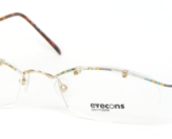 Vintage eyecons IMAGE E1002 17 GOLD MULTICOLOR RARE EYEGLASSES 52-18-140... - $29.70