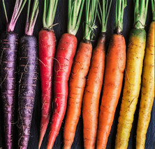 USA SELLER Rainbow Mix Carrot Purple Red Yellow Orange Blend Mixed Vegetable Fre - £9.49 GBP