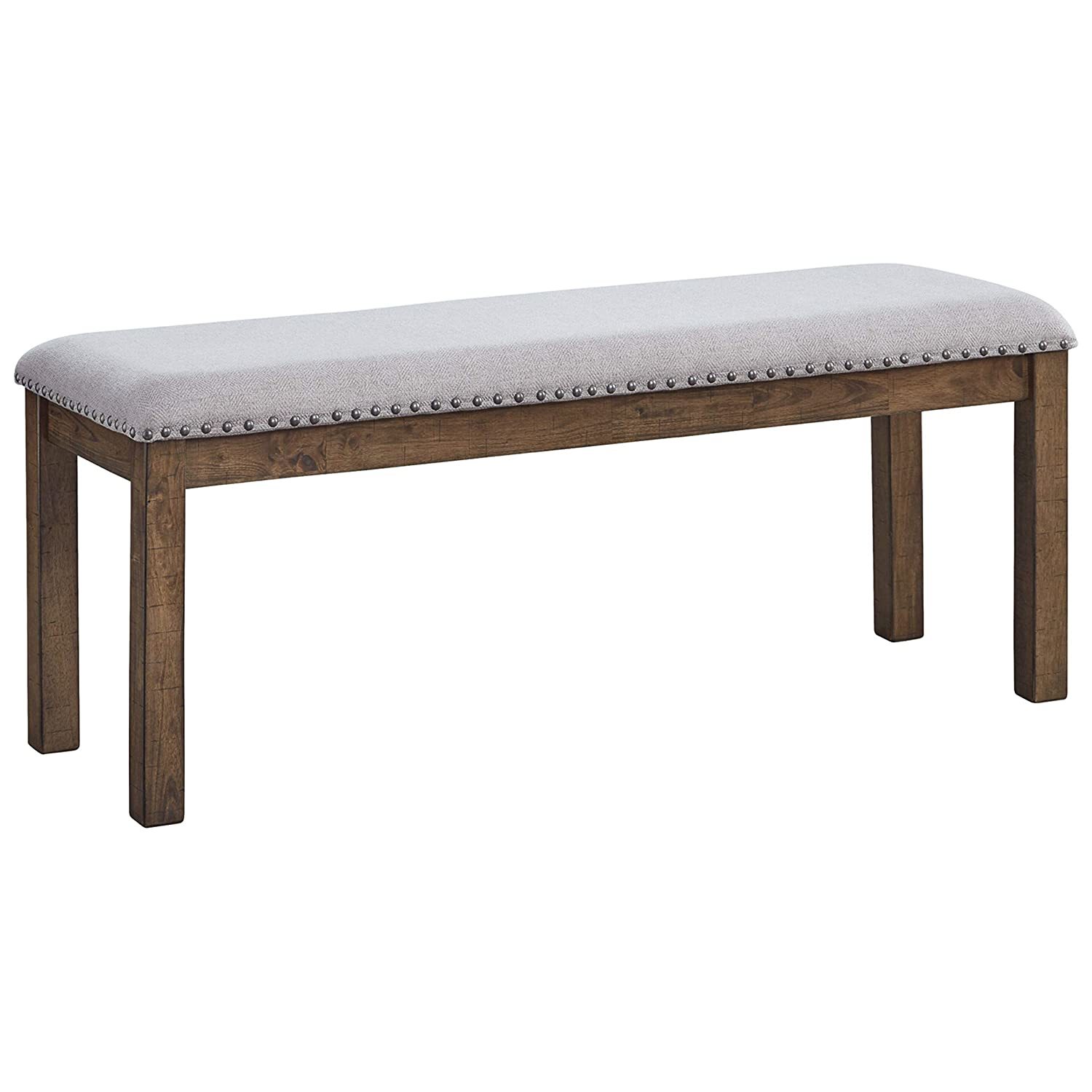Signature Design by Ashley Moriville Casual Rustic Upholstered Dining Bench, Bei - $172.99