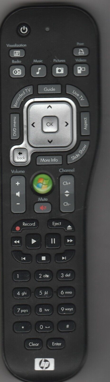 HP PC TV Remote Model # 5070-2583 - $5.94