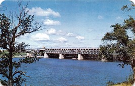 Winnipeg Canada Lockport Dam Controlli Red River Cartolina 1956 - £6.74 GBP