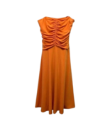 Laundry By Shelli Segal Womens Fit &amp; Flare Dress Orange Ruched Strapless... - £27.25 GBP