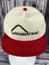 Vintage K-Products Case IH Magnatrac Canvas Snapback Trucker Hat - USA - £15.20 GBP