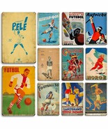 Retro Sports Poster Tin Sign, Vintage Football Metal Print, Olympics Dec... - €15,91 EUR