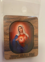 Sacred Heart of Jesus Wood Magnet, New from Jerusalem - $5.00