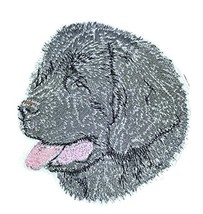 Amazing Dog Faces[Newfoundland Black] Embroidery Iron On/Sew Patch [4&quot;x 3.2.&quot;][M - £10.27 GBP
