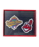 Cleveland Indians Authentic World Series Sleeve Patches MLB 1997 Vintage Frame - £35.66 GBP