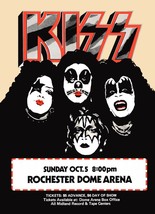 KISS Band Rochester Dome Arena 1975 24 x 33 Inch Custom Poster - Concert... - £35.55 GBP