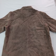 Pronto Uomo Leather Jacket Men's XL Suede Brown Button Up Sport Coat Genuine image 14