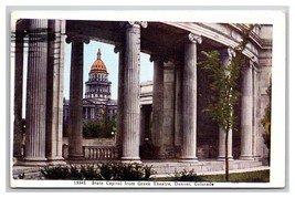 State Capitolo From Greek Theatre Denver Colorado CO WB Postcard R29 - £2.28 GBP