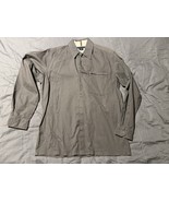 Tommy Hilfiger Gray Button-Up Long Sleeve Shirt Men’s Medium 100% Cotton - $23.35 CAD