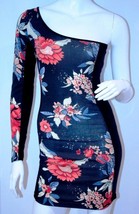 Minkpink One Sleeve Floral Fitted Dress Vintage Inspired ( Xs ) - £92.90 GBP