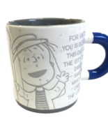 Hallmark Peanuts A Charlie Brown Christmas Mug Cup White Gray Linus &amp; Sn... - $26.83