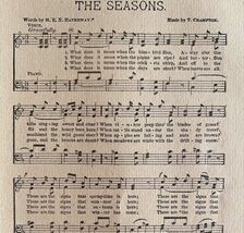 The Seasons Sheet Music 1892 Victorian Voice And Piano Ephemera DWY10A - $35.02 CAD