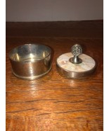 Ralph Lauren Wentworth Mother of Pearl Inlay Silver Plate Trinket Box-In... - $34.26 CAD