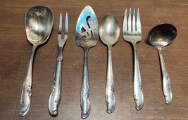 Wm Rogers Mfg Co Extra Plate Allure Teatime Silver plate 6 serving utensils - $45.00