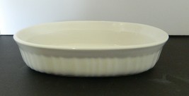 French White Corning Ware Stoneware Oval Individual Casserole Dish 15 Oz No Lid - £13.35 GBP