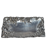 Arthur Court Grapes Pattern Cast Aluminum Bread Tray Rectangular 12&quot; X 6&quot; - $278.42 MXN