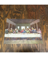 Vintage first holy communion remembrance certificate last supper picture  - $19.75