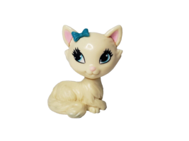 Barbie Mini Pets Strollin’ Cats Kitten REPLACEMENT Cat w Blue Bow Pet Fi... - $6.88