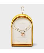 A New Day™ 14K Gold Dipped Cubic Zirconia Rose Quartz Butterfly Pendant ... - $222.74 MXN