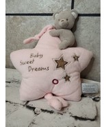 b. Boutique Baby Plush Pink Star Musical Pull Plays Lullabye Evergreen - £11.73 GBP