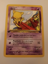Pokemon 2000 Team Rocket Abra 49/82 First Edition Single Trading Card - £7.81 GBP
