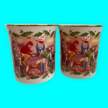 Lenox Christmas Cups Set of 2 Santa&#39;s Toyshop Santa&#39;s Holiday Journey - $23.38