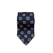 Vtg. Chaps Ralph Lauren Mens Tie Blue With Abstract Pattern Silk 57&quot;L X 3.75&quot;W - £15.78 GBP