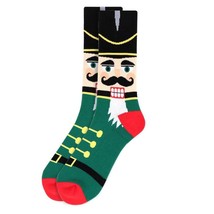 Men&#39;s Christmas Nutcracker Holiday Novelty Dress &amp; Trouser Crew Socks (Green) - £15.44 GBP