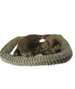 Perfect Petzzz Chocolate Lab Puppy Sleeping Life Like In Pet Bed Battery... - £19.78 GBP