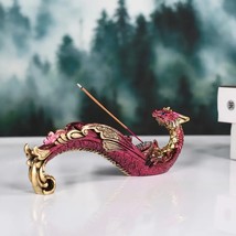 Beautiful Elegant Unique Red and Gold Fantasy Dragon Incense Holder - $30.00