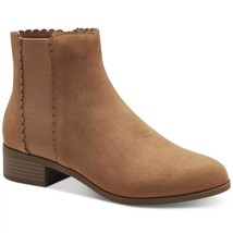 Charter Club Women Chelsea Ankle Booties Daxi Size US 8M Camel Brown Microsuede - £26.11 GBP