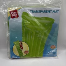 Play Day | Transparent Swimming Pool Mat Raft | Green | Inflatable | 5&#39;6&quot; New!! - £4.75 GBP