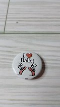 Vintage American Girl Grin Pin I Love Ballet Pleasant Company - £3.14 GBP