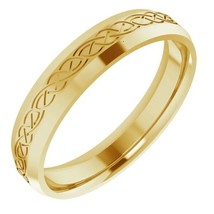 Authenticity Guarantee 
14k Yellow Gold 5 MM Celtic Motif Comfort Fit Wedding... - £794.91 GBP+