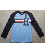Tommy Hilfiger Shirt Boys M Multi Cotton Graphic Long Sleeve Round Neck ... - $20.32