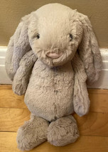 Jellycat London Beige Bashful Bunny Stuffed Animal Whiskers Medium 11 inch - £19.74 GBP