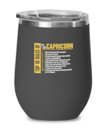 Wine Tumbler Stainless Steel Insulated  Funny Top 10 Rules of Capricorn  - $32.95