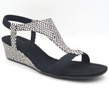 Alfani Women Slingback Cork Wedge Sandals Vacanzaa Size US 10M Black Spo... - $21.78