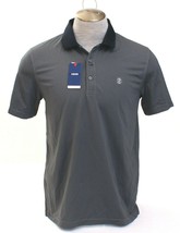 Izod Gray &amp; Black Short Sleeve Polo Shirt Men&#39;s NWT - £55.87 GBP