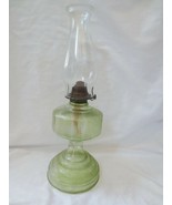 Vtg  Pebble finish &amp; Plum oil lamp w/ chimney P &amp; A Risdon burner Flash ... - £39.15 GBP